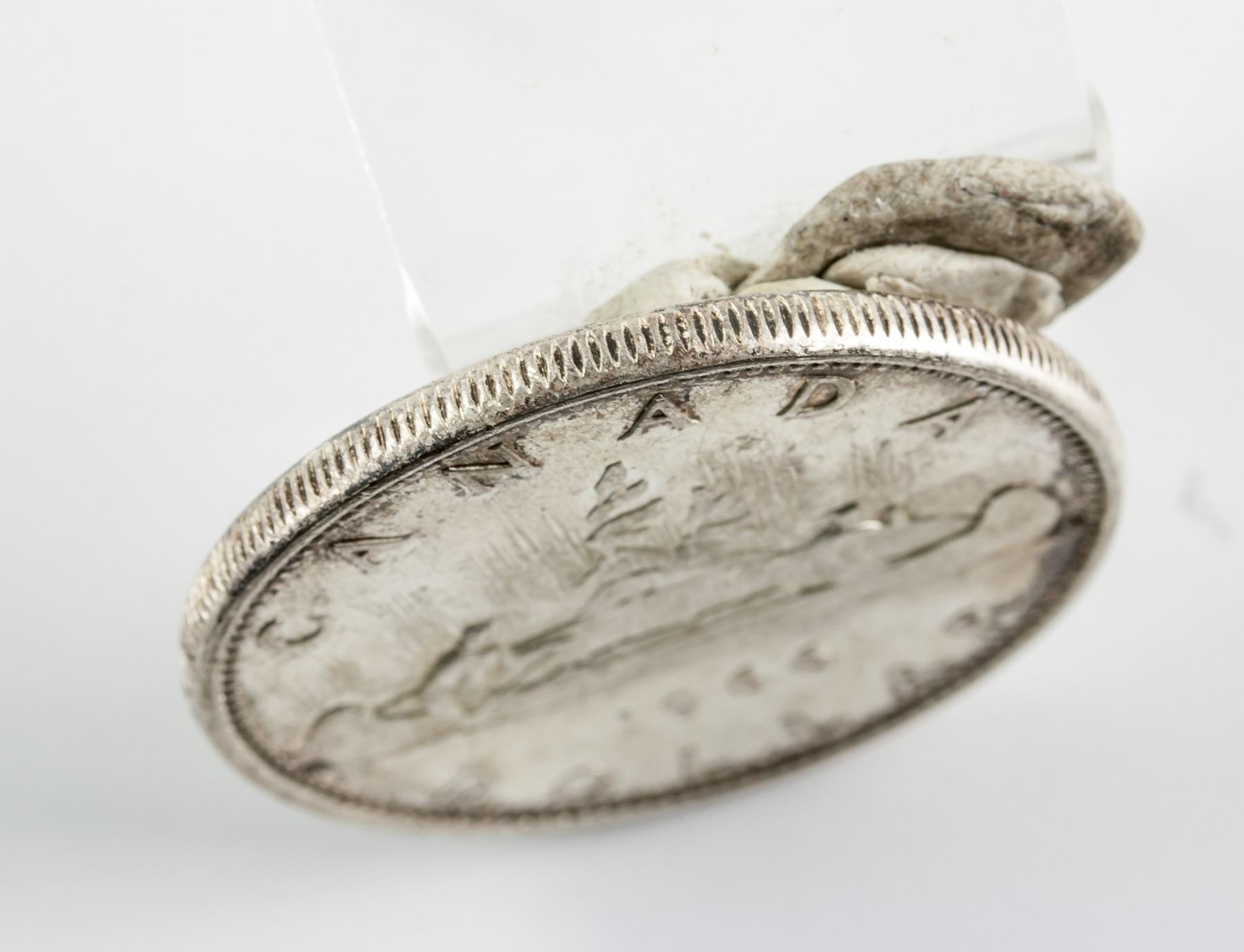 1966 Canadian Silver Dollar Coin Small Bead KM-64