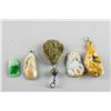 Image 1 : 5 Assorted Burma Jadeite Carved Pendants