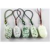 Image 1 : 5 Assorted Burma Green Jadeite Carved Toggles