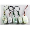 Image 2 : 5 Assorted Burma Green Jadeite Carved Toggles