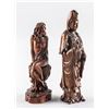 Image 2 : 2 Assorted Chinese Wood Carved Statues