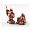 Image 2 : 2 Assorted Chinese Wood Happy Buddha Statues