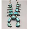Image 2 : Large Turquoise Squash Blossom Necklace