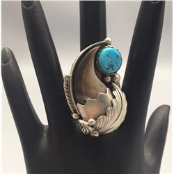 Vintage Turquoise and Bear Claw Ring