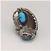 Image 1 : Vintage Turquoise and Bear Claw Ring