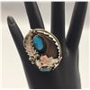 Image 2 : Vintage Turquoise and Bear Claw Ring