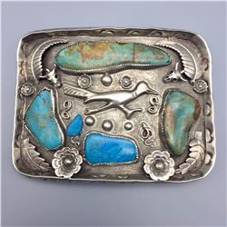 Large Turquoise Belt Buckle