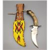 Image 1 : Handmade Apache Beaded Knife Sheath with Knife
