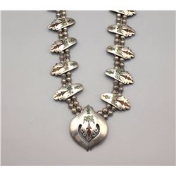 Vintage Unique Squash Blossom Style Necklace