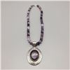 Image 2 : Sugalite and Amethyst Necklace