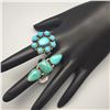 Image 1 : Pair of Turquoise Rings