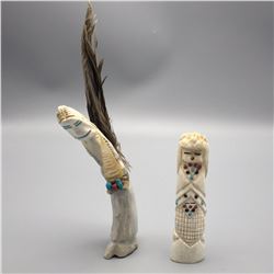 Pair of Zuni Carved Horn Fetishes