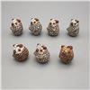 Image 2 : Group of 7 Mini Pottery Owls - Zuni