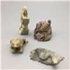 Image 1 : Group of 4 Reptile and Scorpion Fetishes