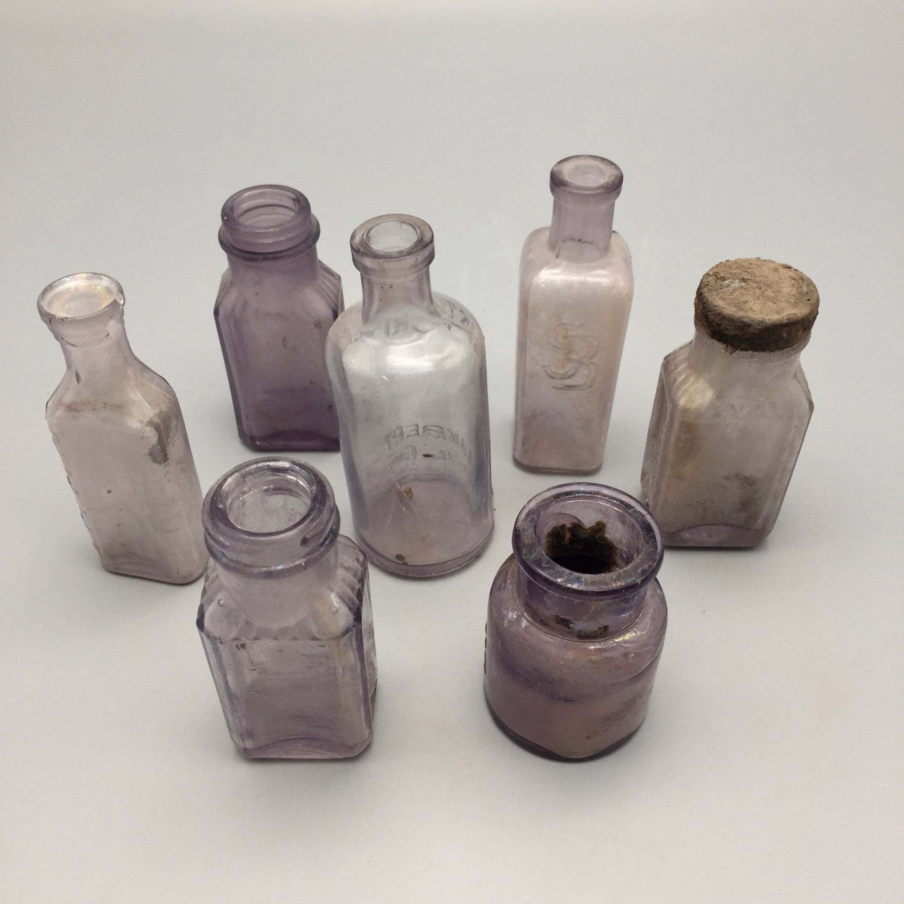 Group of Antique Glass Jars and Bottles