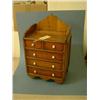 Image 1 : A miniature mahogany chest of five drawers, H 45cms W 28cms...
