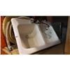 Image 1 : FIBRE GLASS DOUBLE SINK W/ TAPS