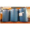 Image 1 : 3 BLUE PLASTIC BARRELS