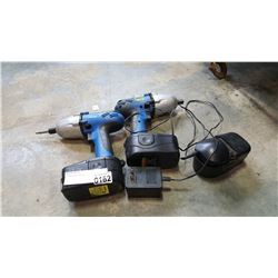 2 CORDLESS DRILLS