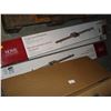Image 2 : THREE 3 LIGHT SQUARE PENDANT BARS AND BOX OF NEW FIXTURES