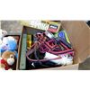 Image 2 : BOX OF ESTATE GOODS PORTABLE DVD PLAYER AND BEADS AND STUFFED ANIMALS