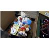 Image 3 : BOX OF ESTATE GOODS PORTABLE DVD PLAYER AND BEADS AND STUFFED ANIMALS