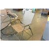 Image 3 : ROUND GLASSTOP PATIO TABLE WITH 4 FOLDING CHAIRS