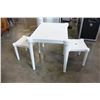Image 2 : 3 PIECE WHITE END TABLE SET