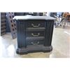Image 2 : BLACK 3 DRAWER NIGHTSTAND