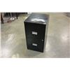 Image 1 : TWO DRAWER BLACK METAL FILING CABINET