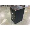 Image 2 : TWO DRAWER BLACK METAL FILING CABINET