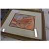 Image 2 : SIGNED WATER COLOR AND OIL CANVAS OF WHEAT IN FIELDS