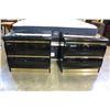 Image 2 : PAIR OF BLACK LAQUER 2 DRAWER NIGHTSTANDS