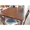 Image 2 : AS NEW PUB HEIGHT MODERN TABLE AND 4 LEATHER SEAT BAR STOOLS
