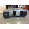 Image 2 : NEW BLACK MODERN W/ GLASS SHELF ROLLING TV STAND