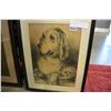 Image 2 : FRAMED CHARCOAL ANIMAL PICTURE AND EARLY PORTRAIT
