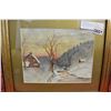 Image 2 : SIGNED WATER COLOR OF RIVER SCENE IN WINTER BY GLADYS MONT GOMERY