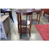 Image 2 : ROUND MAHOGANY 3 TIER ACCENT TABLE