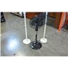 Image 2 : 2 WHITE FLOOR LAMPS AND BLACK FLOOR FAN WITH REMOTE
