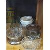 Image 1 : SHELF LOT OF VINTAGE ESTATE GLASSWARE