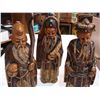 Image 1 : 3 WOOD CARVED EASTERN FIGURES