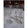 Image 2 : PINWHEEL CRYSTAL FOOTED BOWL, PEDASTAL DISH AND GLASSES