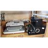 Image 2 : SAWYERS ROTOMATIC SLIDE PROJECTOR AND SCREEN IN BOX WITH CORONA ELECTRIC TYPEWRITER