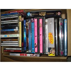 TRAY OF CDS AND DVDS
