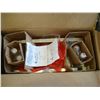 Image 1 : PAIR OF DARK MAHOGANY LIGHT FIXTURES