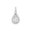 Image 1 : 0.62 CTW Diamond Cluster Pendant 14KT Yellow Gold - REF-79M4H