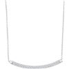 0.29 CTW Diamond Curved Horiontal Bar Pendant 10KT White Gold - REF-30Y2X