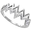 0.14 CTW Diamond Heartbeat Ring 10KT White Gold - REF-19K4W