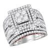 2.66 CTW Diamond Bridal Wedding Engagement Ring 14KT Two-tone Gold - REF-259H5M