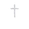 Image 1 : 0.50 CTW Pave-set Diamond Cross Faith Pendant 14KT White Gold - REF-37W5K